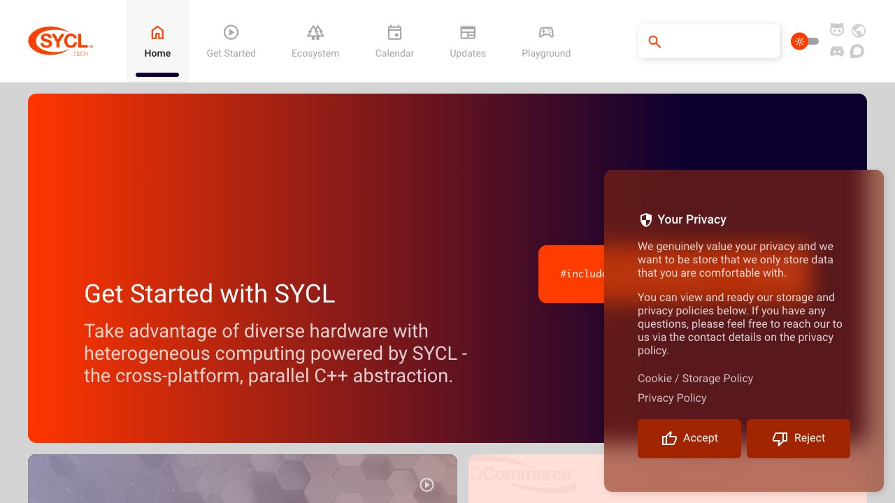 Screenshot of SYCL